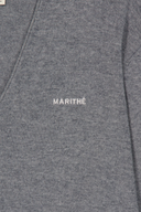 BASIC V NECK CARDIGAN IN HEATHER GREY