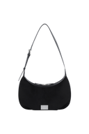 CLASSIC LOGO HALF MOON 2-WAY CROSS BAG IN BLACK