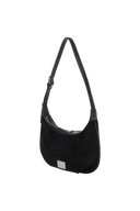 CLASSIC LOGO HALF MOON 2-WAY CROSS BAG IN BLACK