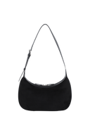CLASSIC LOGO HALF MOON 2-WAY CROSS BAG IN BLACK