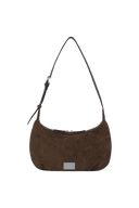 CLASSIC LOGO HALF MOON 2-WAY CROSS BAG IN BROWN