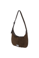 CLASSIC LOGO HALF MOON 2-WAY CROSS BAG IN BROWN