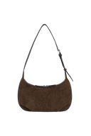 CLASSIC LOGO HALF MOON 2-WAY CROSS BAG IN BROWN