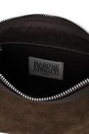 CLASSIC LOGO HALF MOON 2-WAY CROSS BAG IN BROWN