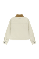 W COTTON CROP WORK JACKET IN CREAM
