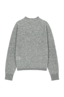 W PREMIUM MERINO WOOL HALF NECK KNIT IN HEATHER GREY