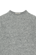 W PREMIUM MERINO WOOL HALF NECK KNIT IN HEATHER GREY