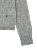 W PREMIUM MERINO WOOL HALF NECK KNIT IN HEATHER GREY