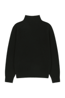 PREMIUM SMALL CLASSIC LOGO WOOL TURTLE NECK KNIT IN BLACK