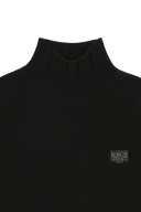 PREMIUM SMALL CLASSIC LOGO WOOL TURTLE NECK KNIT IN BLACK