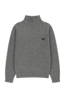 PREMIUM SMALL CLASSIC LOGO WOOL TURTLE NECK KNIT IN GRAY