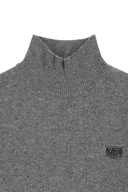 PREMIUM SMALL CLASSIC LOGO WOOL TURTLE NECK KNIT IN GRAY