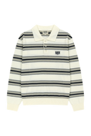 SMALL CLASSIC LOGO MULTI STRIPE POLO KNIT 象牙白