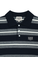 SMALL CLASSIC LOGO MULTI STRIPE POLO KNIT IN NAVY