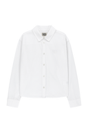 W MICRO CLASSIC LOGO COTTON SHIRT IN IVORY
