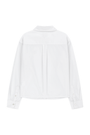 W MICRO CLASSIC LOGO COTTON SHIRT IN IVORY