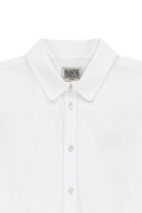W MICRO CLASSIC LOGO COTTON SHIRT IN IVORY