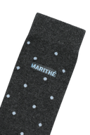 MINI POLKA DOT SOCKS IN CHARCOAL GREY
