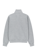 SMALL CLASSIC LOGO HALF ZIPUP SWEATSHIRT IN HEATHER GREY