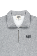 SMALL CLASSIC LOGO HALF ZIPUP SWEATSHIRT IN HEATHER GREY