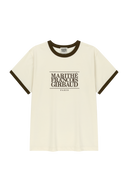 AEROCOOL CLASSIC LOGO RINGER TEE IN CREAM