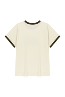AEROCOOL CLASSIC LOGO RINGER TEE IN CREAM