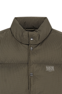 HIGH NECK DOWN VEST IN CHECK