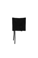 LAYERED KNIT STRING WRAP SKIRT IN BLACK