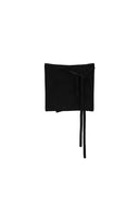 LAYERED KNIT STRING WRAP SKIRT IN BLACK