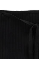 LAYERED KNIT STRING WRAP SKIRT IN BLACK