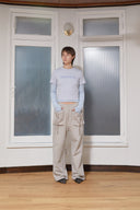 VOLUME POCKET SWEATPANTS IN BEIGE