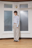 VOLUME POCKET SWEATPANTS IN BEIGE