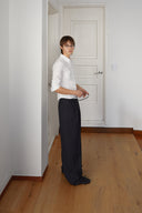 BACK BUTTON POINT SHIRT IN WHITE