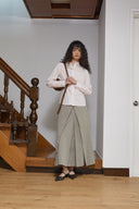 CUFFS BUTTON POINT STRIPE SHIRT IN LIGHT PINK