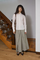 CUFFS BUTTON POINT STRIPE SHIRT IN LIGHT PINK