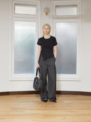 TIED DETAIL STRING TOP IN BLACK