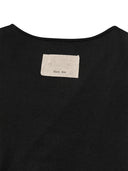 TIED DETAIL STRING TOP IN BLACK
