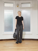 TIED DETAIL STRING TOP IN BLACK