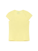 UNBALANCE TIED SHIRRING TOP IN LIGHT YELLOW
