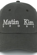 SEOUL LOGO POINT BIG BALL CAP IN CHARCOAL GREY