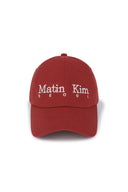 SEOUL LOGO POINT BIG BALL CAP IN RED