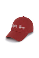 SEOUL LOGO POINT BIG BALL CAP IN RED