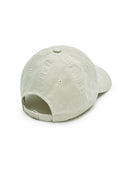 ROUGH CUT APPLIQUE BALL CAP IN LIGHT BEIGE