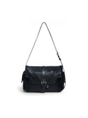 DUAL POCKET MESSENGER BAG IN BLACK