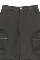 VOLUME TUCK CARGO PANTS IN CHARCOAL GREY