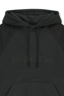COLOR BLOCK LOGO HOODY TOP IN BLACK