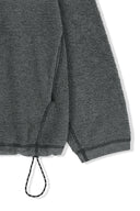 BOUCLE TEXTURE KNIT ZIP UP IN GRAY