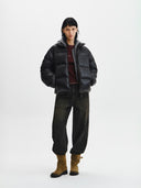 ICON LOGO DOWN JUMPER IN BLACK