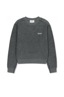 BOUCLE TEXTURE KNIT PULLOVER IN GREY