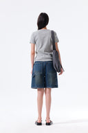 CARPENTER BERMUDA DENIM PANTS IN CHARCOAL GREY image 8